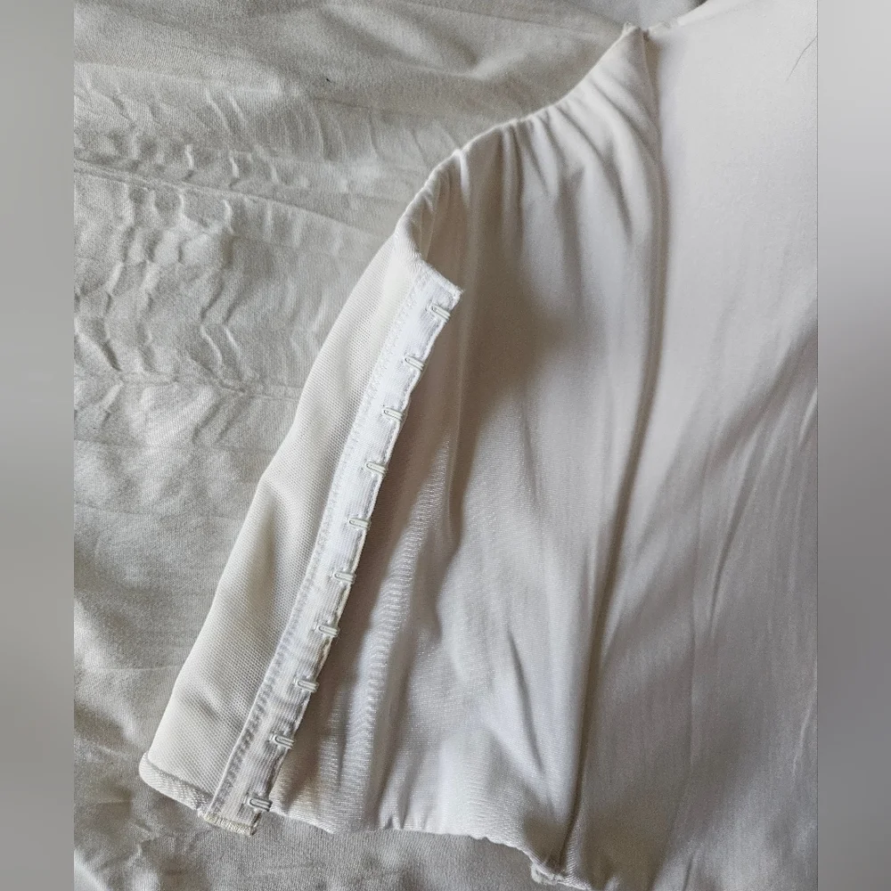 White Strapless Bustier Top BRIDAL - Picture 4 of 9